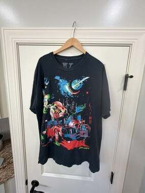 Rare Juice Wrld x Vlone Cosmic Racer Galaxy T-shirt USA Size Small FREE SHIPPING